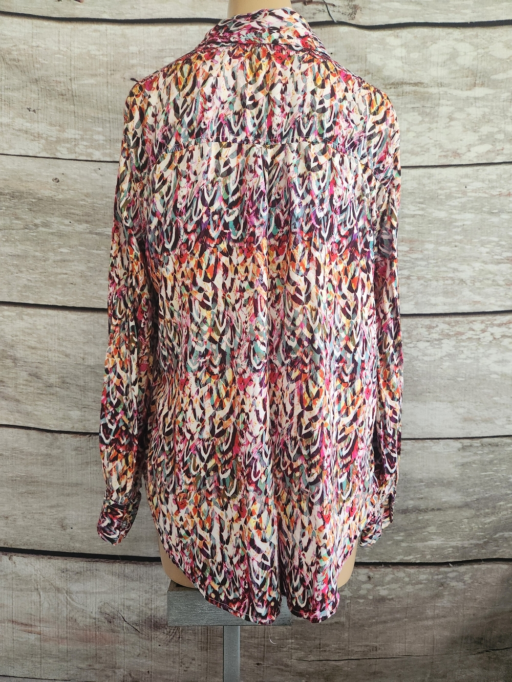 Liverpool Multicolor Abstract Print Button-Down Shirt - Picture 6 of 13